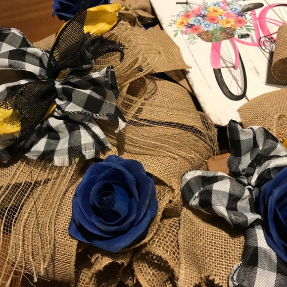 LOVE YOU To The Moon And Back Wreath BLUES FINAL SALE - Picture 4 of 7